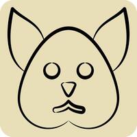 Icon Squirrel. related to Animals symbol. hand drawn style. simple design editable vector