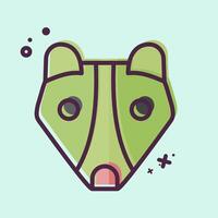 Icon Weasel. related to Animals symbol. MBE style. simple design editable vector