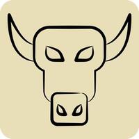 Icon Yak. related to Animals symbol. hand drawn style. simple design editable vector