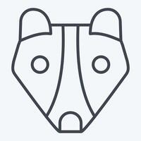 Icon Weasel. related to Animals symbol. line style. simple design editable vector