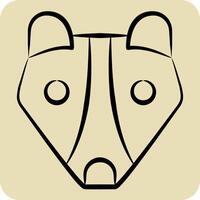 Icon Weasel. related to Animals symbol. hand drawn style. simple design editable vector