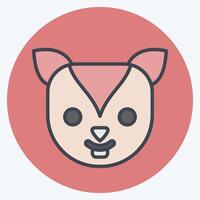 Icon Xerus. related to Animals symbol. color mate style. simple design editable vector