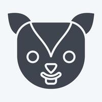 Icon Xerus. related to Animals symbol. glyph style. simple design editable vector
