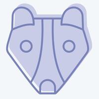 Icon Weasel. related to Animals symbol. two tone style. simple design editable vector