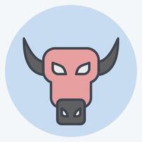 Icon Yak. related to Animals symbol. color mate style. simple design editable vector