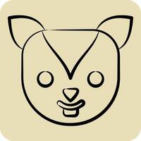 Icon Xerus. related to Animals symbol. hand drawn style. simple design editable vector
