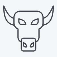 Icon Yak. related to Animals symbol. line style. simple design editable vector