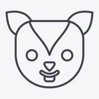 Icon Xerus. related to Animals symbol. line style. simple design editable vector