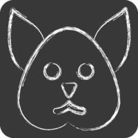 Icon Squirrel. related to Animals symbol. chalk Style. simple design editable vector