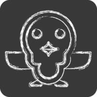 Icon Penguin. related to Animals symbol. chalk Style. simple design editable vector