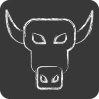 Icon Yak. related to Animals symbol. chalk Style. simple design editable vector