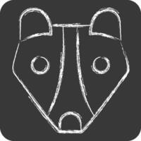 Icon Weasel. related to Animals symbol. chalk Style. simple design editable vector