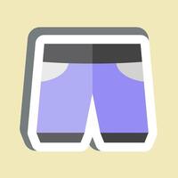 Sticker Shorts. related to Fashion symbol. simple design editable vector