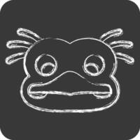 Icon Ostrich. related to Animals symbol. chalk Style. simple design editable vector