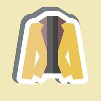 Sticker Suit. related to Fashion symbol. simple design editable vector