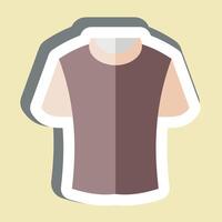 Sticker Tshirt. related to Fashion symbol. simple design editable vector