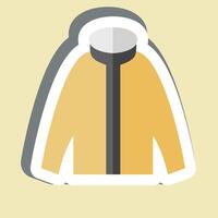 Sticker Zip Hoody. related to Fashion symbol. simple design editable vector