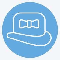 Icon Hat. related to Fashion symbol. blue eyes style. simple design editable vector