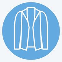 Icon Jacket. related to Fashion symbol. blue eyes style. simple design editable vector