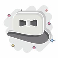 Icon Hat. related to Fashion symbol. comic style. simple design editable vector