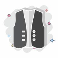 Icon West Coart. related to Fashion symbol. comic style. simple design editable vector