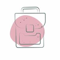 Icon Bag Pack. related to Fashion symbol. Color Spot Style. simple design editable vector