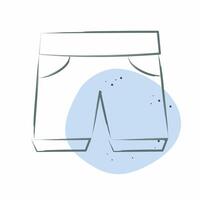 Icon Shorts. related to Fashion symbol. Color Spot Style. simple design editable vector