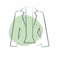 Icon Suit. related to Fashion symbol. Color Spot Style. simple design editable vector
