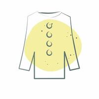 Icon Long Shirt. related to Fashion symbol. Color Spot Style. simple design editable vector