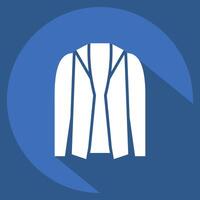 Icon Jacket. related to Fashion symbol. long shadow style. simple design editable vector
