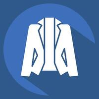 Icon Suit. related to Fashion symbol. long shadow style. simple design editable vector