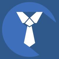 Icon Tie. related to Fashion symbol. long shadow style. simple design editable vector