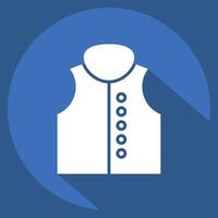 Icon Vest. related to Fashion symbol. long shadow style. simple design editable vector