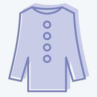 Icon Long Shirt. related to Fashion symbol. two tone style. simple design editable vector