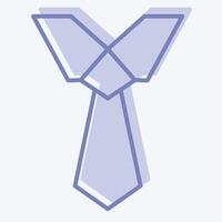 Icon Tie. related to Fashion symbol. two tone style. simple design editable vector