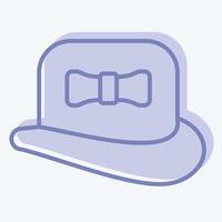 Icon Hat. related to Fashion symbol. two tone style. simple design editable vector