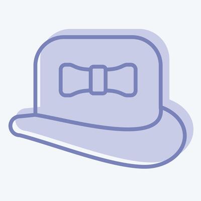Icon Hat. related to Fashion symbol. two tone style. simple design editable