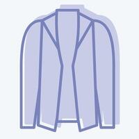 Icon Jacket. related to Fashion symbol. two tone style. simple design editable vector