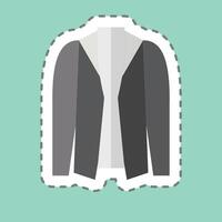 Sticker line cut Jacket. related to Fashion symbol. simple design editable vector