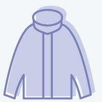 Icon Zip Hoody. related to Fashion symbol. two tone style. simple design editable vector