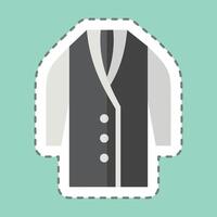 Sticker line cut Long. related to Fashion symbol. simple design editable vector