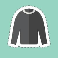 Sticker line cut Jarsi. related to Fashion symbol. simple design editable vector