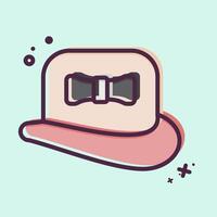 Icon Hat. related to Fashion symbol. MBE style. simple design editable vector