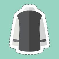 Sticker line cut Sweater. related to Fashion symbol. simple design editable vector