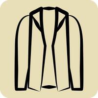 Icon Jacket. related to Fashion symbol. hand drawn style. simple design editable vector