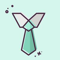 Icon Tie. related to Fashion symbol. MBE style. simple design editable vector