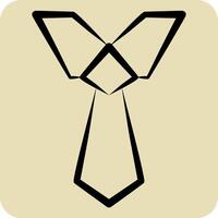 Icon Tie. related to Fashion symbol. hand drawn style. simple design editable vector