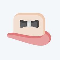 Icon Hat. related to Fashion symbol. flat style. simple design editable vector