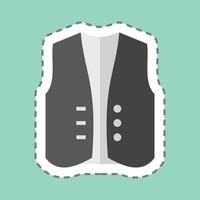 Sticker line cut West Coart. related to Fashion symbol. simple design editable vector