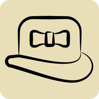 Icon Hat. related to Fashion symbol. hand drawn style. simple design editable vector